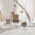 Short Stem Glass Hurricane Candle Holder